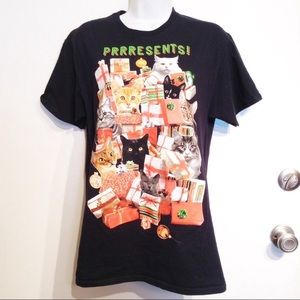 Tacky Christmas Crazy Cat Lady Presents Tee Shirt